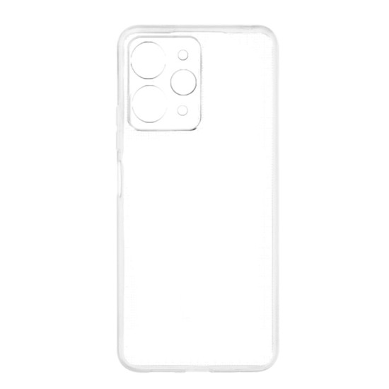 Soft Silicone Case with Camera Shield for Xiaomi Redmi 12 4g Transparent